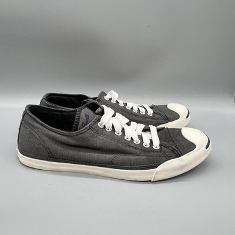 Converse Shoes Men 9 Gray Canvas Jack Purcell Low Top Casual Sneakers Comfort